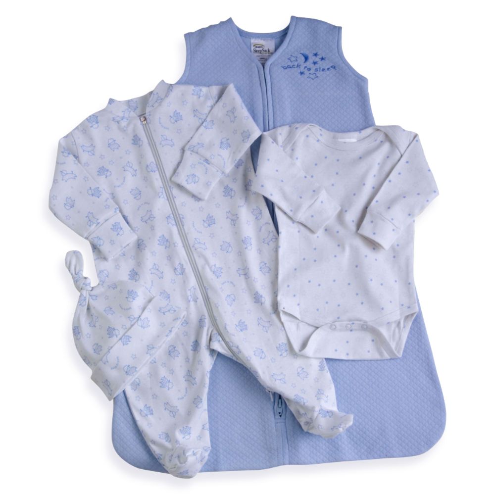 Halo SleepSack Infants Blue 4Pc Take Me Home Set with Sleepsack