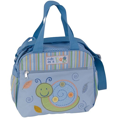 Baby Essentials Snail Detail Travel Cooler/Diaper Bag – Blue