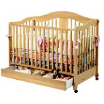 Storkcraft Rochester Stages Crib With Drawer - Natural