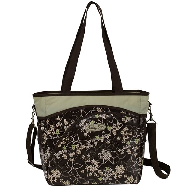 Cudlie Brown and Green Floral Diaper Bag
