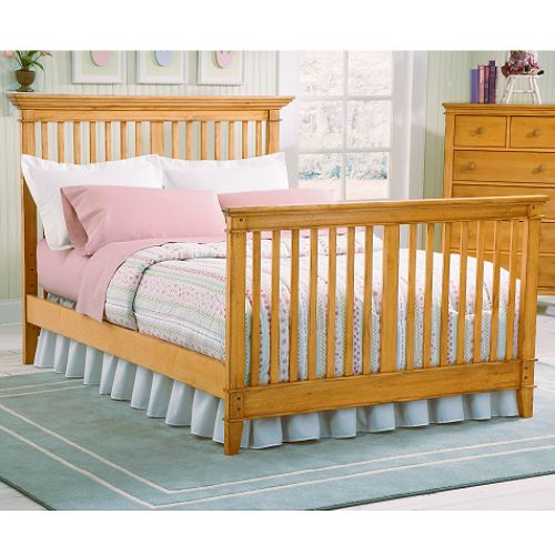 BassettBaby American Home Bed Rails for Conversion Crib-to-Full Bed, Honey Pine