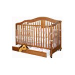 Storkcraft Rochester Stages Crib With Drawer- Oak