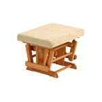 Storkcraft Matching Sleigh Ottoman- Oak-Beige