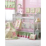 Laura Ashley GABRIELLA 4PC SET: QUILT, BUMPER, SHEET, DUSTRUFFLE