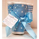 My Baby Sam, Inc. Blue Burp Cloth 3-pack