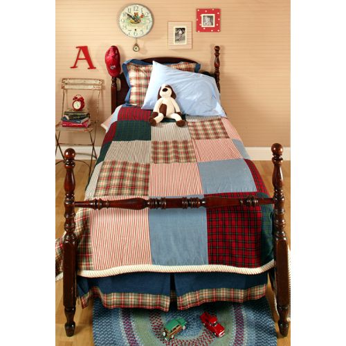 My Baby Sam, Denim Patchwork 3-pc Twin Bedding Set