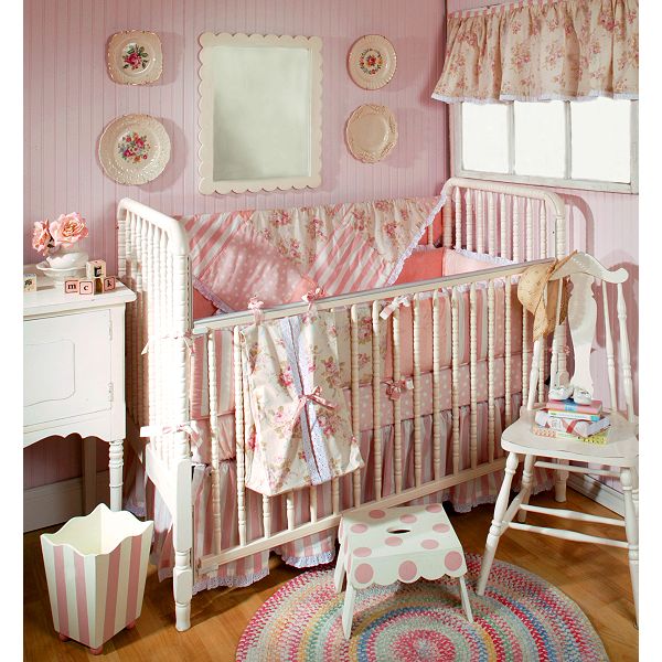My Baby Sam, Vintage Floral 3-pc Crib Bedding Set