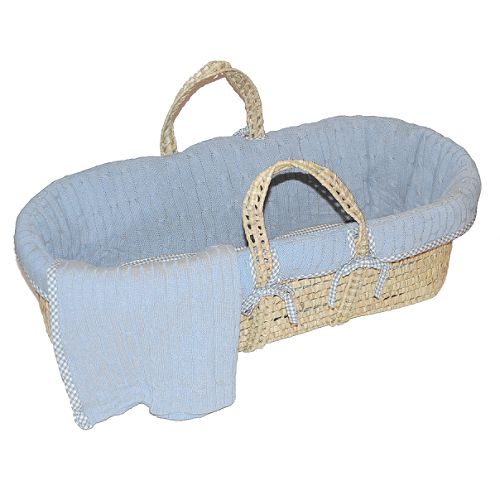 Tadpoles Cotton Cable Knit Moses Basket Set by 