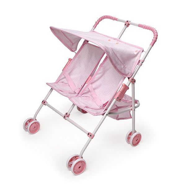 Badger Basket Double Doll Side-by-Side Umbrella Stroller