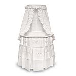 Click here to buy Badger Basket White Elegance Round Bassinet -... by Badger Basket.