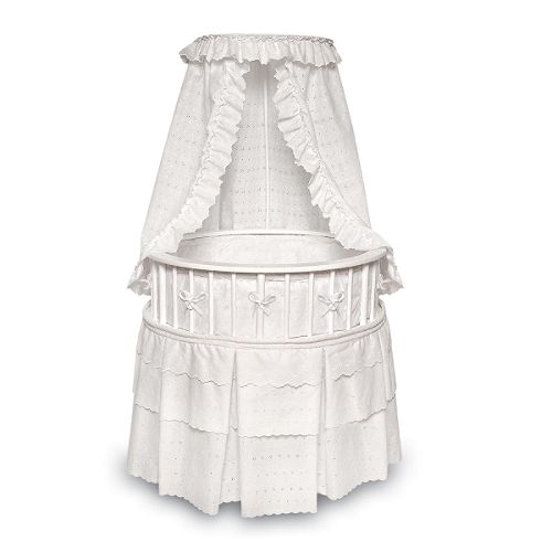 Badger Basket White Elegance Round Bassinet -... by 