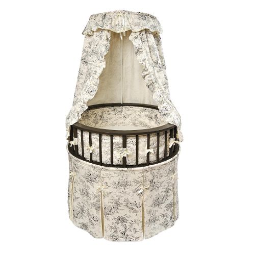 Badger Basket Black Elegance Round Bassinet -... by 