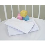 Badger Basket Elegance Bassinet Sheets - WHITE - 2/pkg