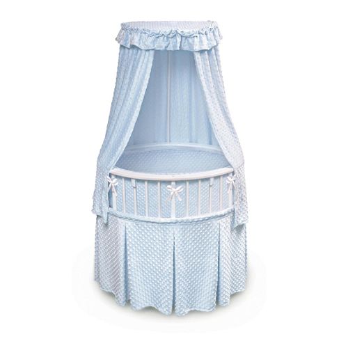 Badger Basket White Elite Oval Bassinet - Blue... by 