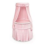 Badger Basket White Elite Oval Bassinet - Pink... by Badger Basket