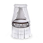 Badger Basket Cherry Elite Oval Bassinet - White... by Badger Basket