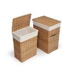 Click here to buy Badger Basket Natural Two Hamper Set with Liners by Badger Basket.