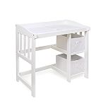 Badger Basket White Changing Table with Desk... by Badger Basket