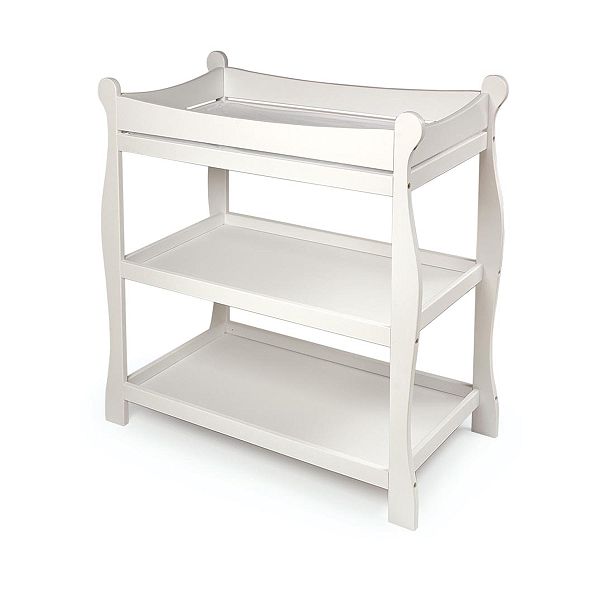 Badger Basket White Sleigh Style Changing Table