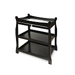 Badger Basket Black Sleigh Style Changing Table by Badger Basket