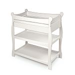 Badger Basket Co White Sleigh Style Chg Table w/Drawer