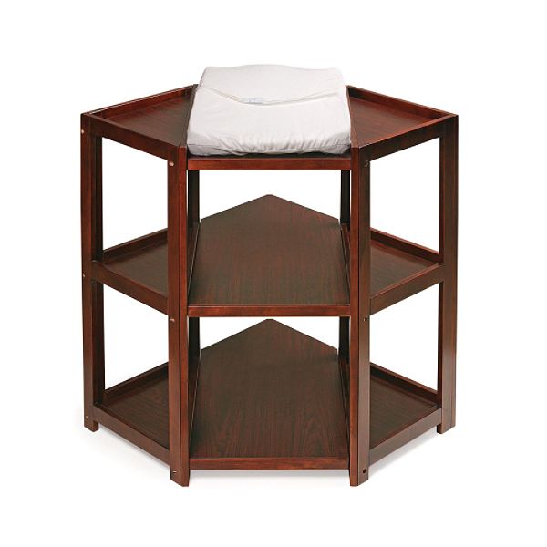 Badger Basket Cherry Diaper Corner Changing Table