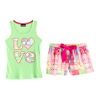 Girl's Love Tank with Patch Short