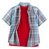 Boy's Short Sleeve Woven Demolition 2-Fer Shirt