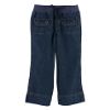 Girl's Denim Pull-on Capri with Drawstring