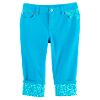 Girl's Denim Capri Pants