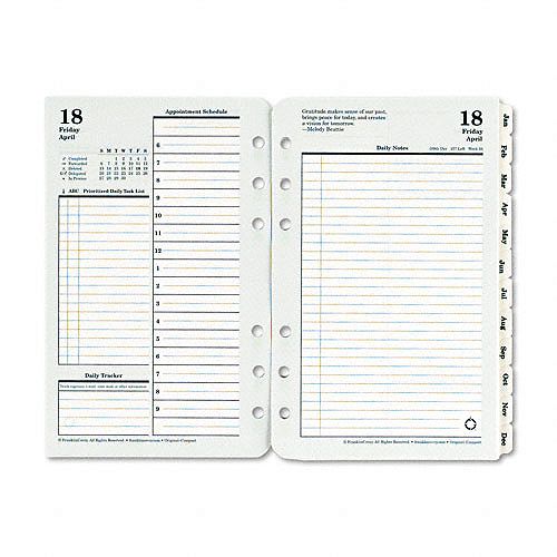 Franklin Covey Original Dated Two-Page-per-Day Planner Refill