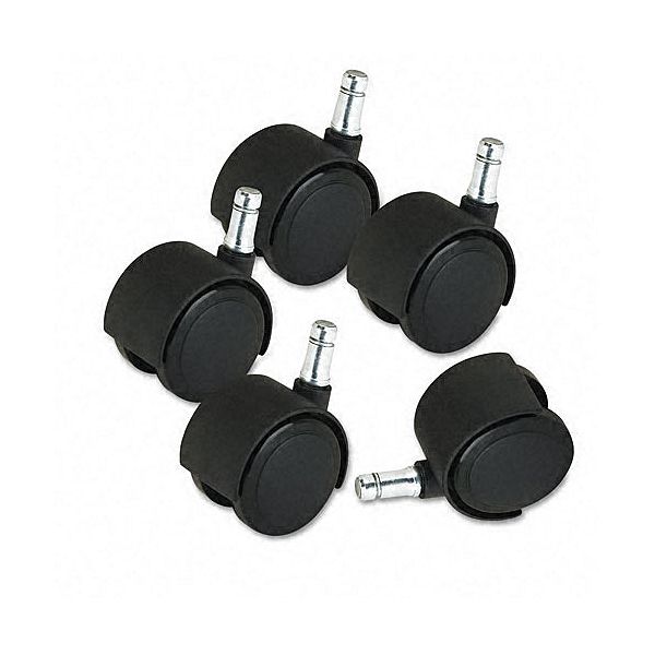 Master Caster Duet Soft Wheel Tread Casters, Black, Five per Set