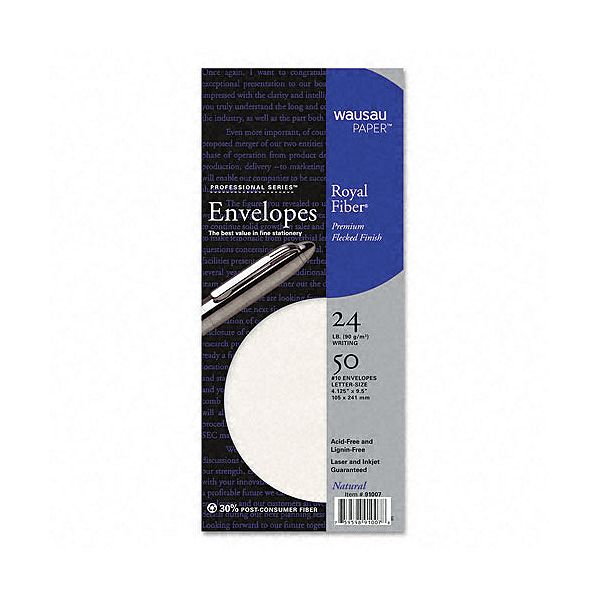 Wausau Paper #10 Traditional Fine Business Envelopes, Natural