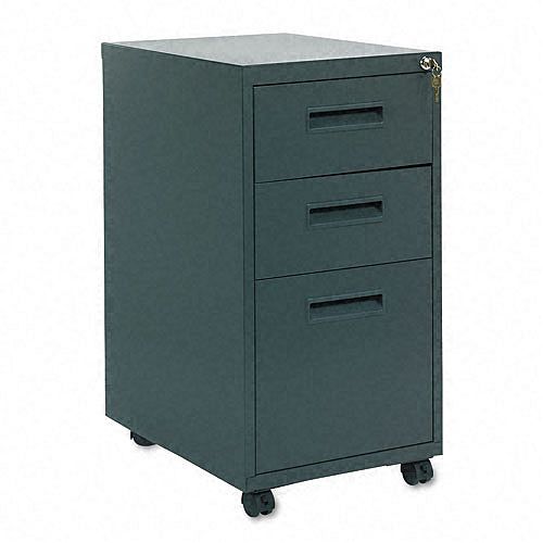 HON 1600 Series Three-Drawer Mobile File, Charcoal by 