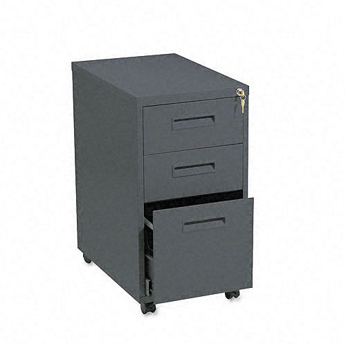 HON 1600 Series Three-Drawer Mobile File, Charcoal by 