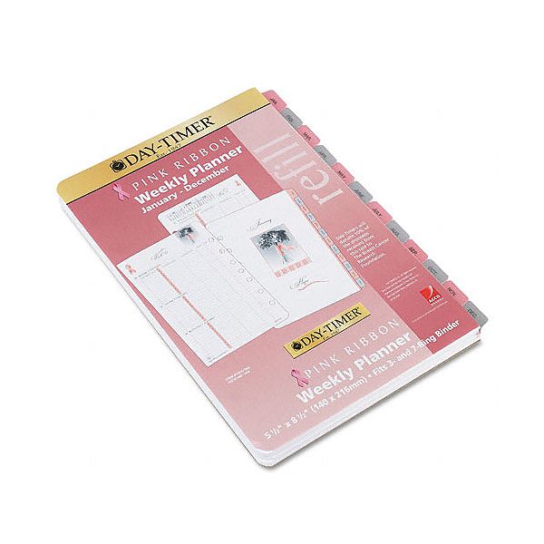 Day-Timer Pink Ribbon Two-Page-per-Week Organizer Refill