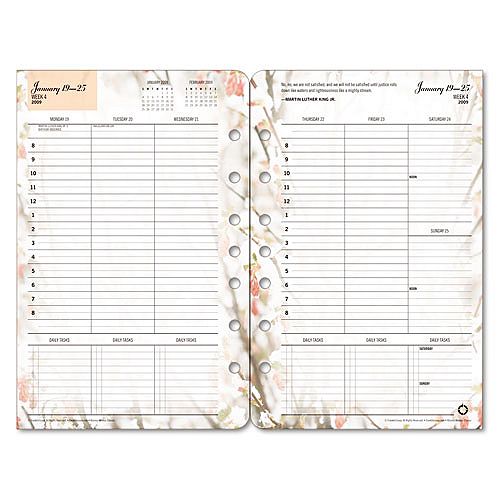Franklin Covey Blooms Dated Weekly/Monthly Planner Refill