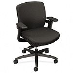 HON F3 Series Low-Back Work Chair, Black Upholstery
