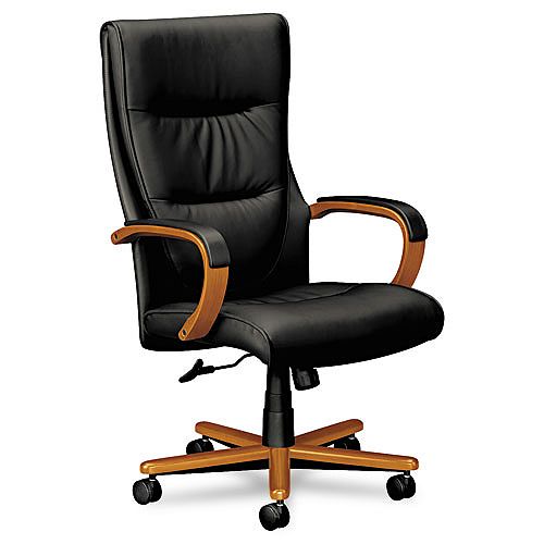 Basyx VL844 Series High Back Swivel Tilt Leather Chair