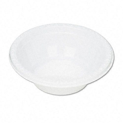 Tablemate Plastic Dinnerware, Bowls, Five oz, White, 125 PK
