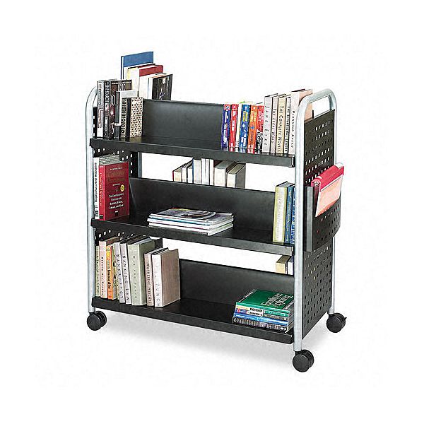 Safco Scoot Double-Sided Steel Book Cart