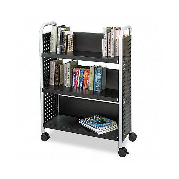 Safco Scoot Single-Sided Steel Book Cart