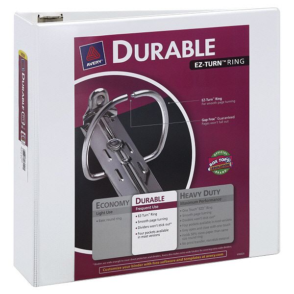 Avery View Binder, Durable, EZ-Turn Ring, 3 Inch, 1 binder