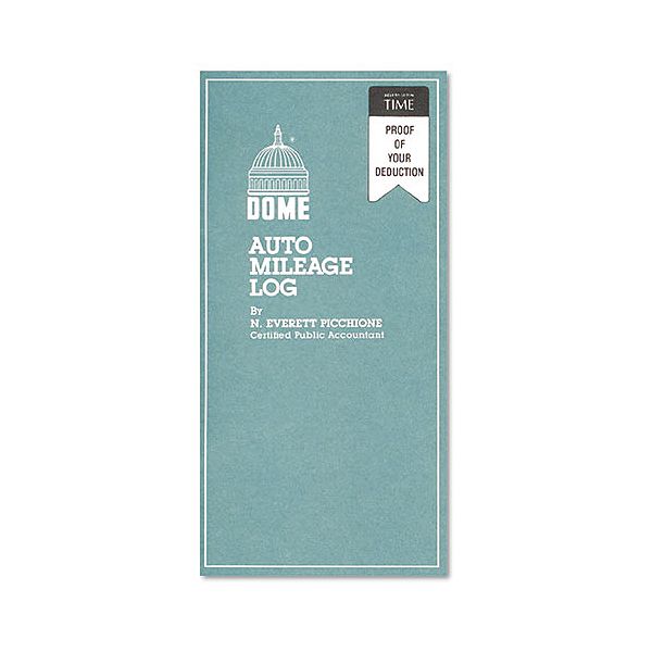 Dome Auto Mileage Annual Log, Undated, 3-1/4 x 6-1/4
