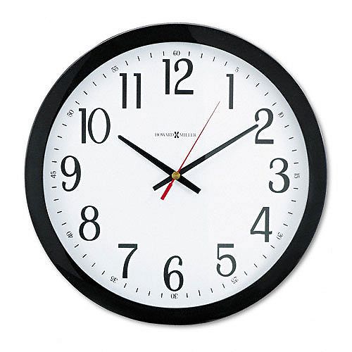 Howard Miller Gallery Wall Clock, 16in, Black, 1 AA Battery by 