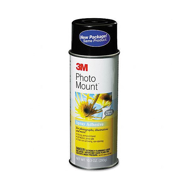 3M Photo Mount Spray Adhesive, 10.25 oz., Aerosol