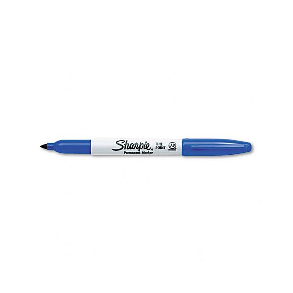 Sharpie Permanent Marker, Fine Point, Blue