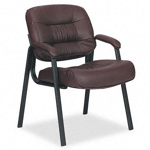 Office Star 93 Series Leather Visitors Chair with Loop Arms by 