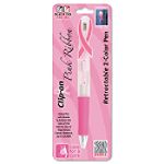 Zebra Breast Cancer Awareness Ballpoint Pen, Black/Red