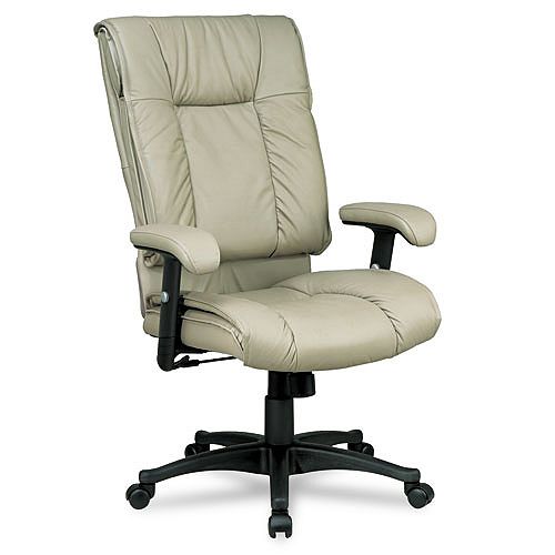 Buy Office Star 93 Series Leather High-Back Executive Chair, Tan now!